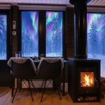Lapland Landscape With Nature View, Sauna, Fireplace & Kitchen, Yllaes, Aekaeslompolo, Borealis Village
