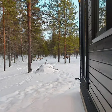 Lapland Landscape With Nature View, Sauna, Fireplace & Kitchen, Yllaes, Aekaeslompolo, Borealis Village 샬레 Äkäslompolo