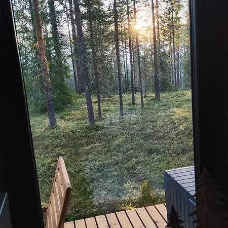 Lapland Landscape With Nature View, Sauna, Fireplace & Kitchen, Yllaes, Aekaeslompolo, Borealis Village *