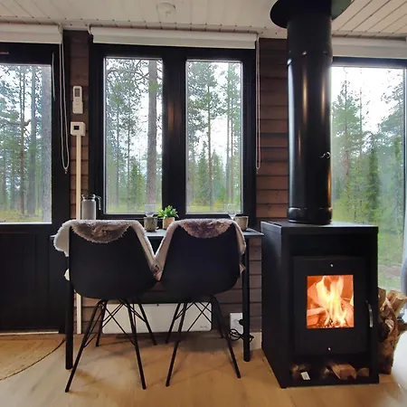Chalet Lapland Landscape With Nature View, Sauna, Fireplace & Kitchen, Yllaes, Aekaeslompolo, Borealis Village Äkäslompolo