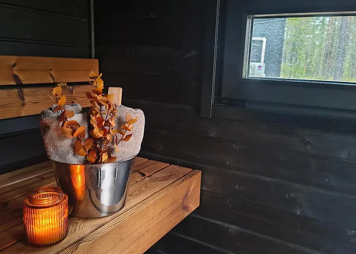 Lapland Landscape With Nature View, Sauna, Fireplace & Kitchen, Yllaes, Aekaeslompolo, Borealis Village *