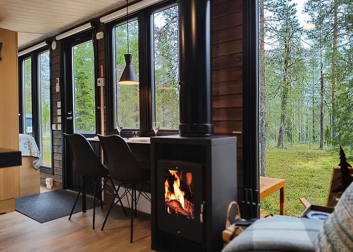 Lapland Landscape With Nature View, Sauna, Fireplace & Kitchen, Yllaes, Aekaeslompolo, Borealis Village Alpstuga