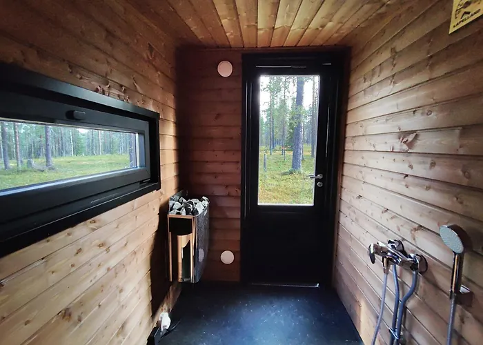 Lapland Landscape With Nature View, Sauna, Fireplace & Kitchen, Yllaes, Aekaeslompolo, Borealis Village *