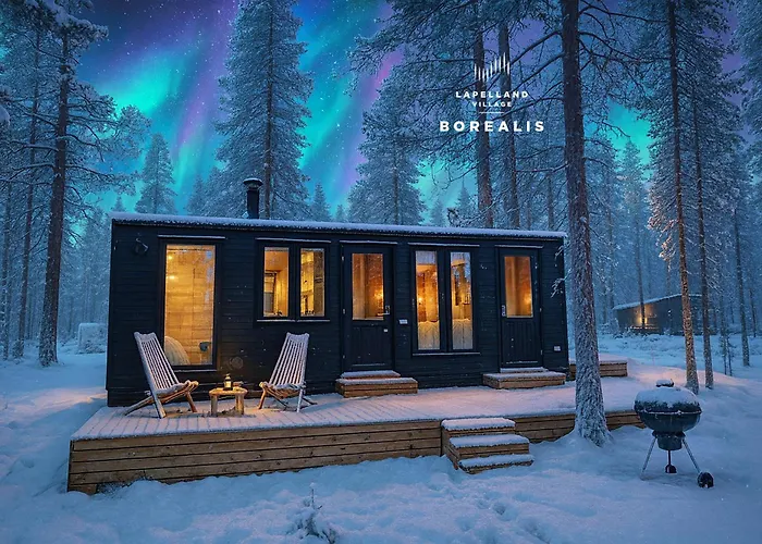 Lapland Landscape With Nature View, Sauna, Fireplace & Kitchen, Yllaes, Aekaeslompolo, Borealis Village Alpstuga Äkäslompolo